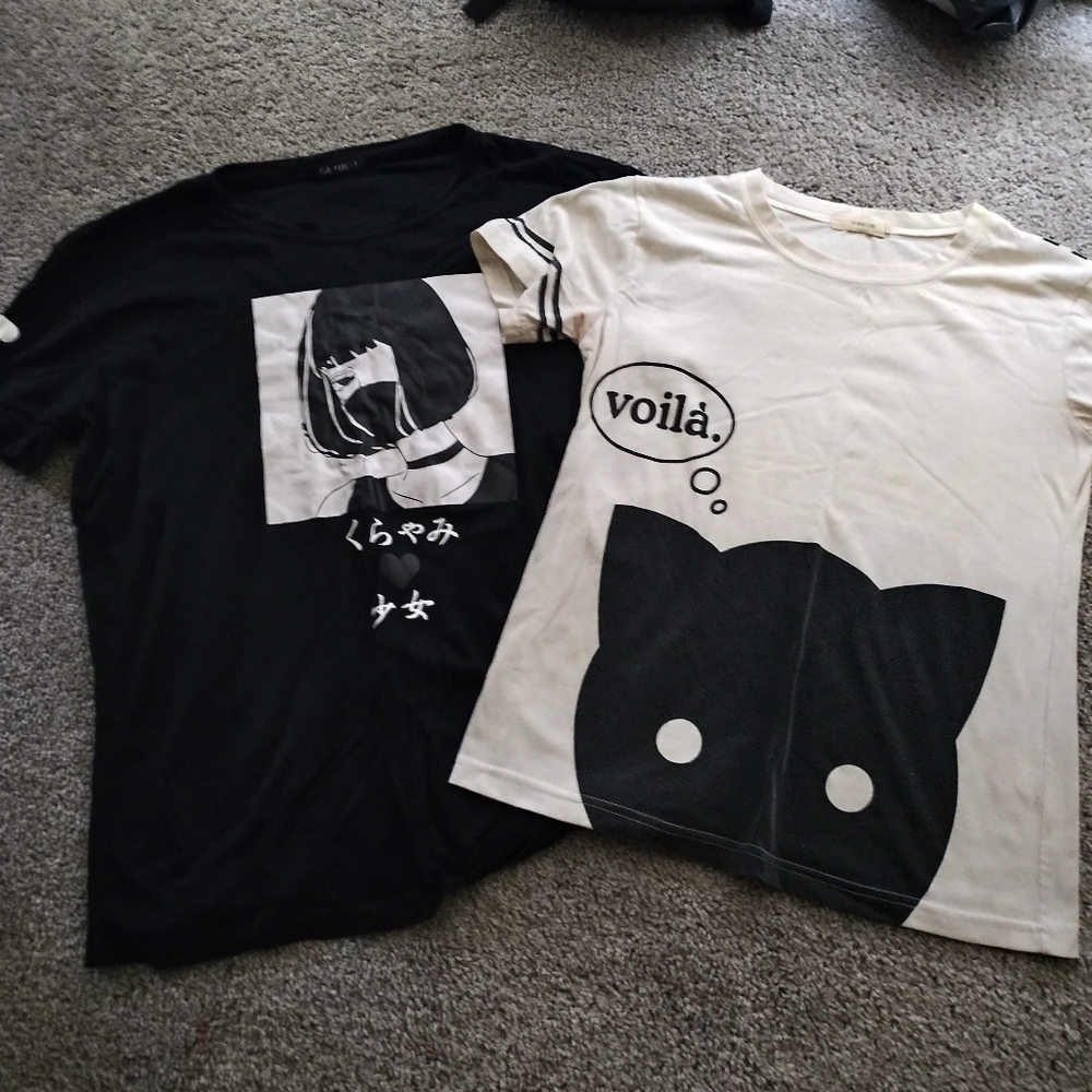 Kawaii Cat Anime Girl Shirts